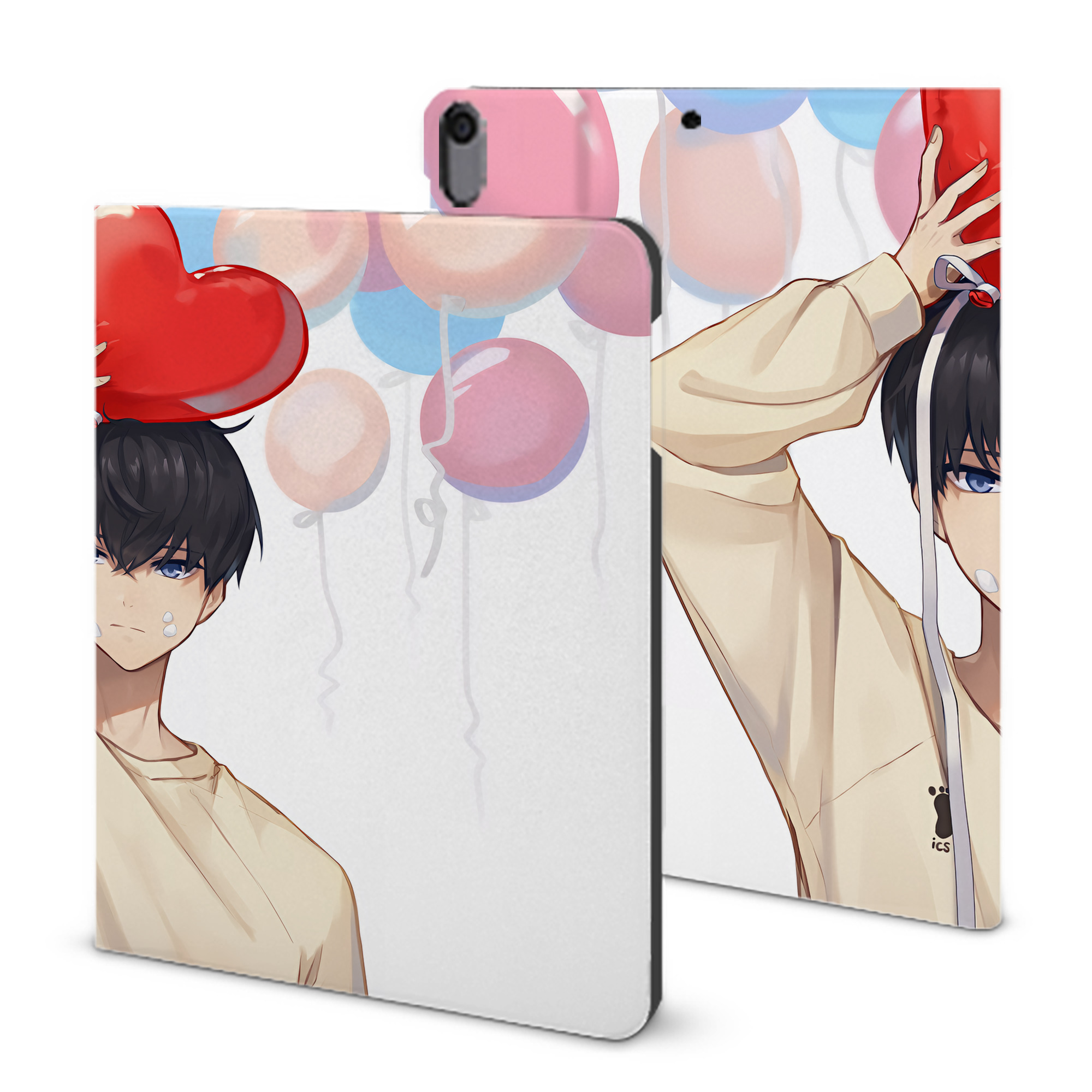 （画像用） ハイキュー!! Haikyu!! IPad ケース ブック型 PUレザー TPU 耐衝撃 軽量 薄型 ペン収納なし 全面保護 IPad 各モデル対応
